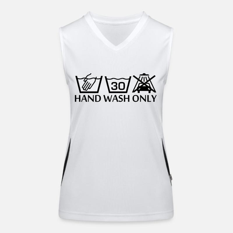 Hand Wash Only Funktionelles Kontrast-Tank Top für Frauen
