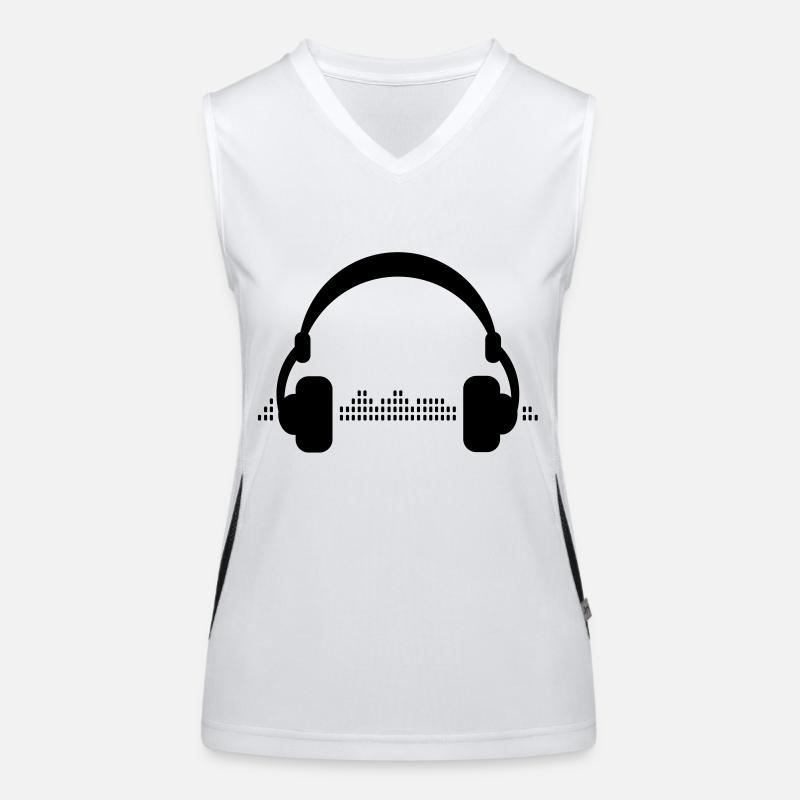 écouteurs Débardeur respirant contrasté Femme