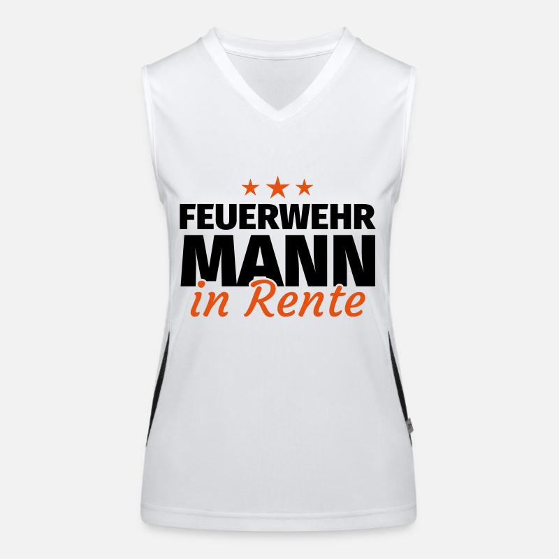 Feuerwehrmann Rente Funktionelles Kontrast-Tank Top für Frauen