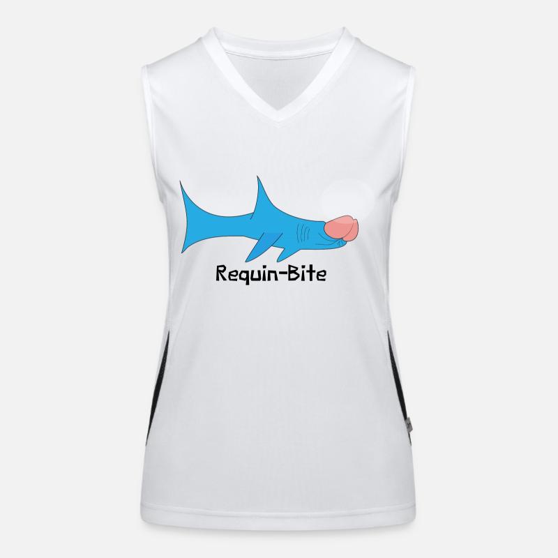 requin bite Débardeur respirant contrasté Femme
