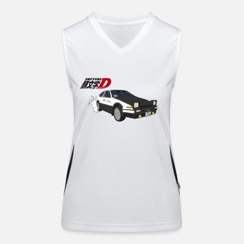 Initial D - Trueno Women's Functional Contrast Tank Top