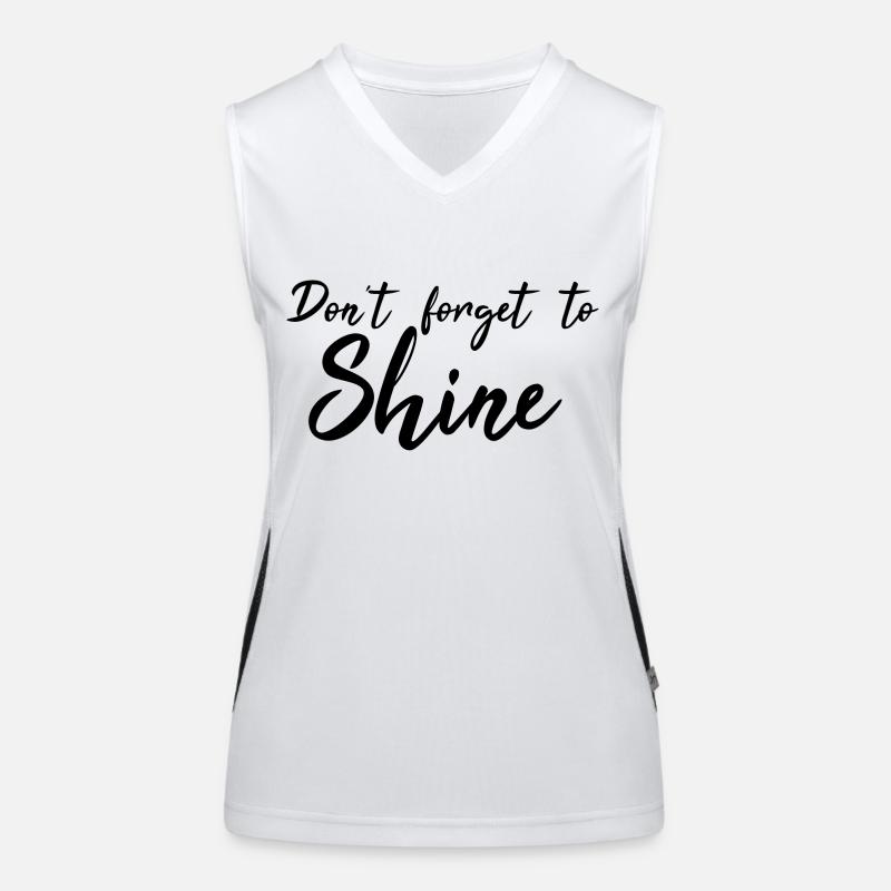 Don't forget to shine Funktionelles Kontrast-Tank Top für Frauen