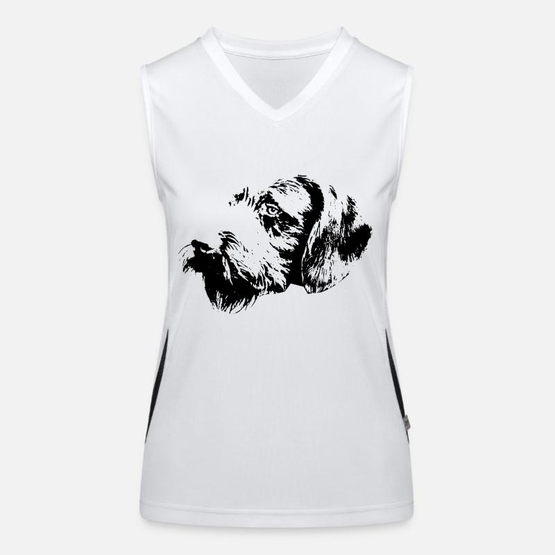 Deutsch-Drahthaar Funktionelles Kontrast-Tank Top für Frauen