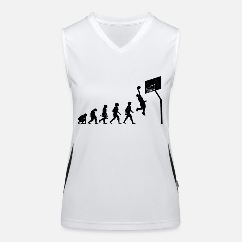 Evolution Basketball Korbball Spieler Sport Funktionelles Kontrast-Tank Top für Frauen
