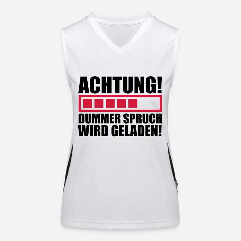 achtung_dummer_spruch_wird_geladen_f2 Women's Functional Contrast Tank Top