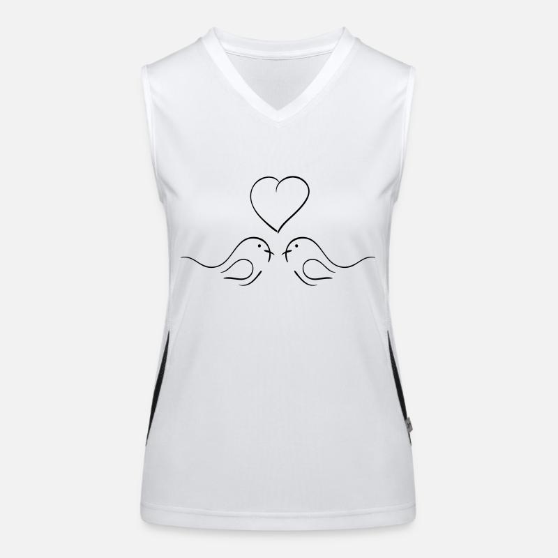 bird heart Women's Functional Contrast Tank Top