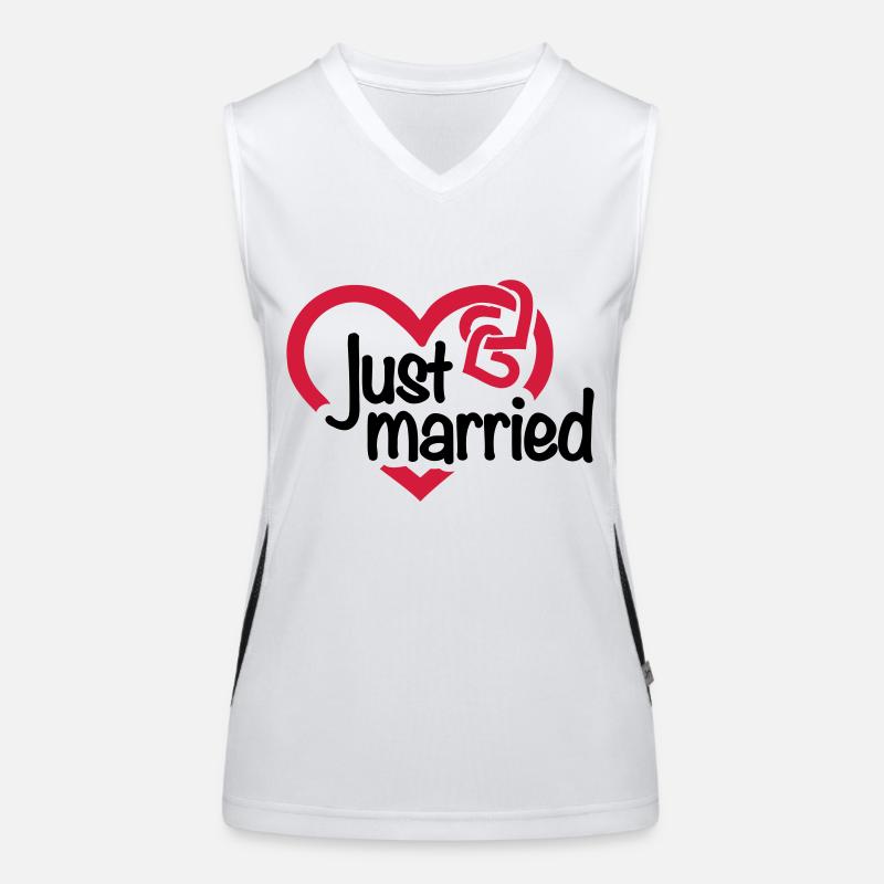 Just married Débardeur respirant contrasté Femme