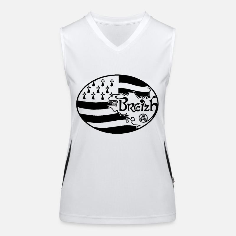 Oval Britannien Funktionelles Kontrast-Tank Top für Frauen