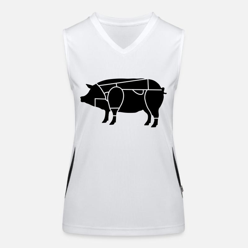 pork butcher_b1 Women's Functional Contrast Tank Top