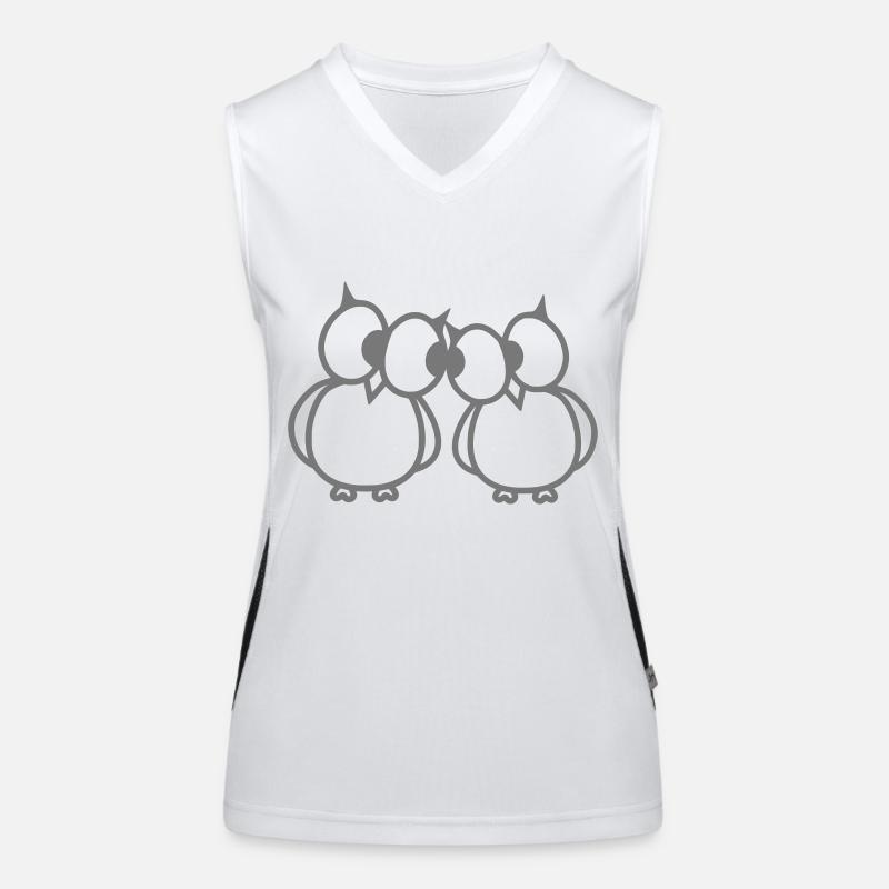 verliebte eulen Funktionelles Kontrast-Tank Top für Frauen