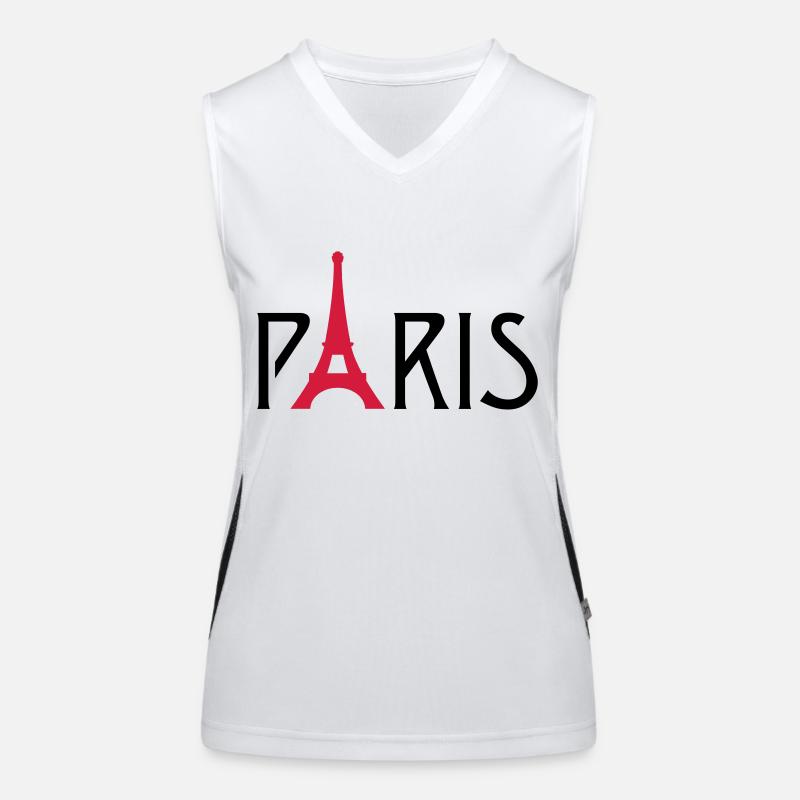 Paris Eiffelturm Funktionelles Kontrast-Tank Top für Frauen