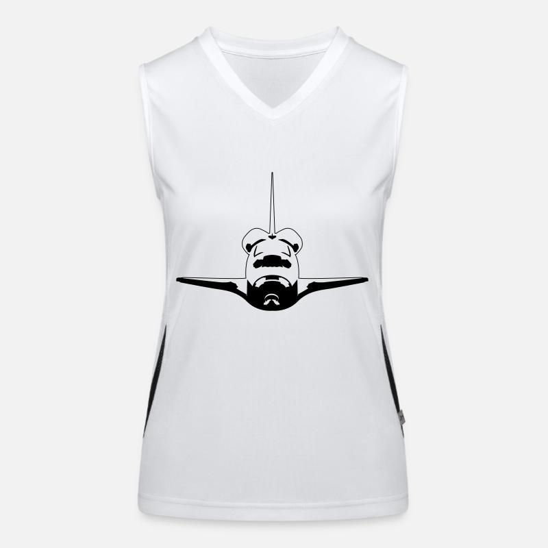 Space Shuttle Funktionelles Kontrast-Tank Top für Frauen