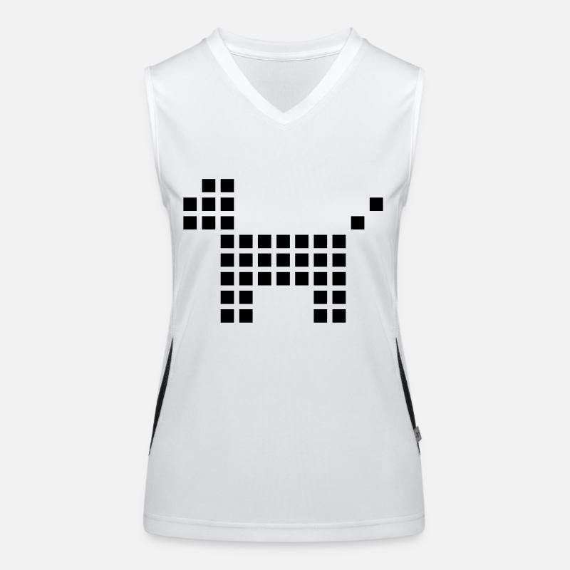 hund pixel Funktionelles Kontrast-Tank Top für Frauen