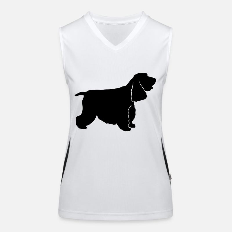 Cocker Spaniel Funktionelles Kontrast-Tank Top für Frauen