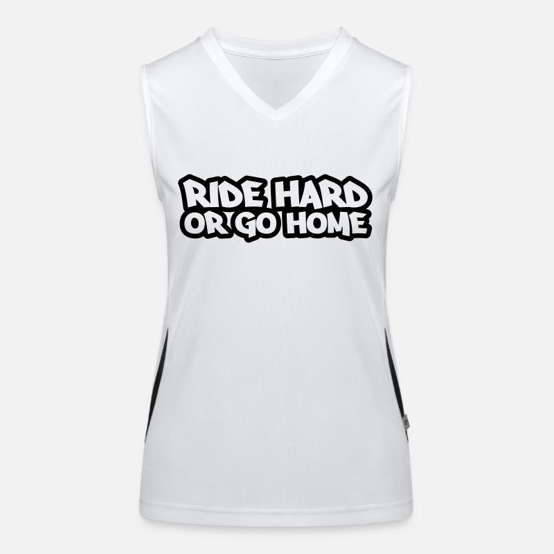 ride_hard_or_go_home Funktionelles Kontrast-Tank Top für Frauen