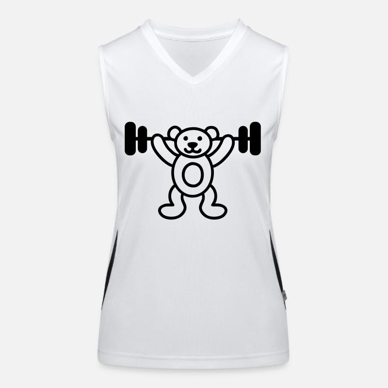 Bodybuilder Bär Funktionelles Kontrast-Tank Top für Frauen