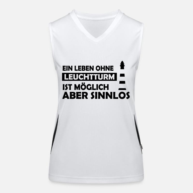 ein leben ohne leuchtturm Funktionelles Kontrast-Tank Top für Frauen