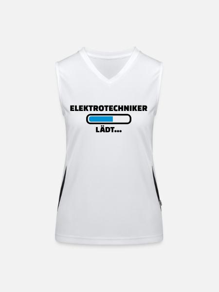 Elektrotechniker - Funktionelles Kontrast-Tank Top für Frauen - Weiß/Schwarz - Vorne