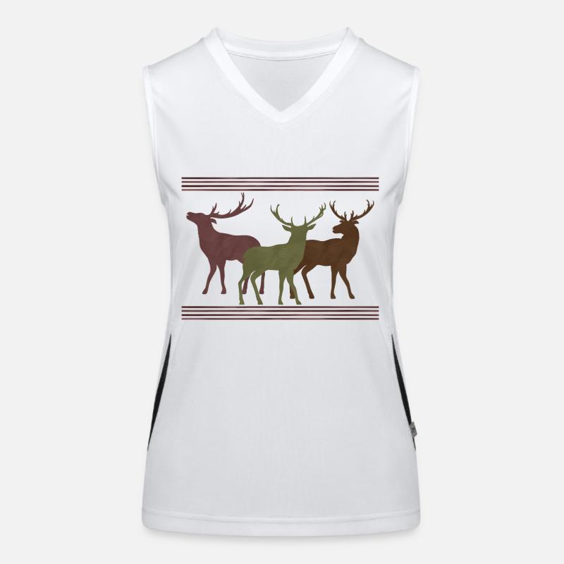 Hirsch Funktionelles Kontrast-Tank Top für Frauen