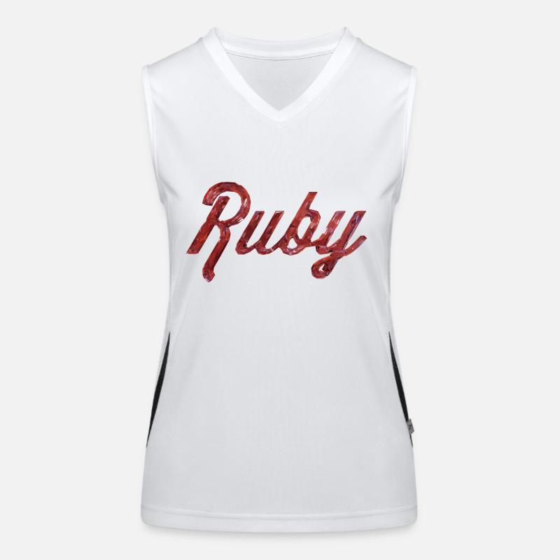 Texte stylisé Ruby Débardeur respirant contrasté Femme