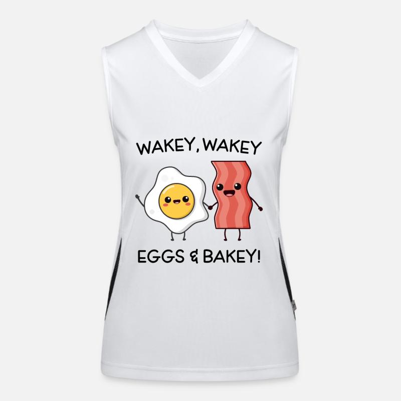 Wakey Wakey Eier und Bakey Funktionelles Kontrast-Tank Top für Frauen