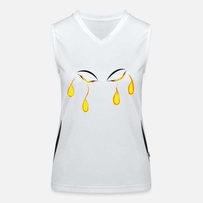 OJOLAGRIMAS SPAIN - Women's Functional Contrast Tank Top - white/black