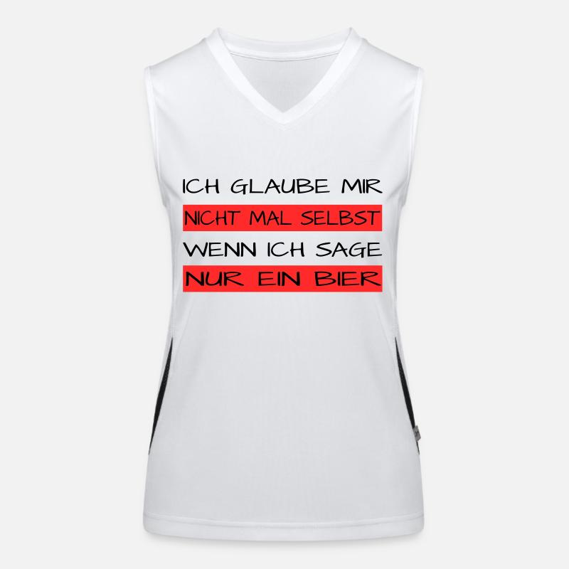 Nur ein Bier Funktionelles Kontrast-Tank Top für Frauen