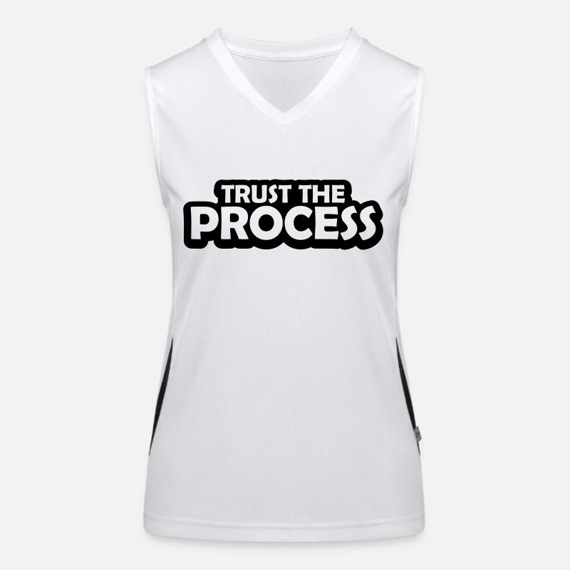 trust the process Zitat Funktionelles Kontrast-Tank Top für Frauen