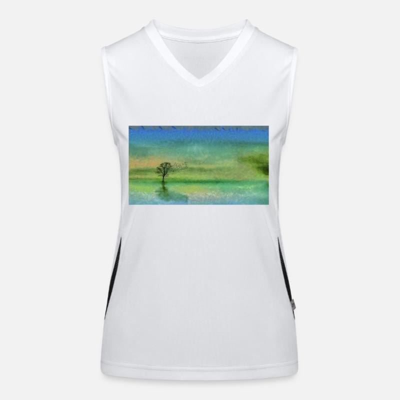 Baum Funktionelles Kontrast-Tank Top für Frauen