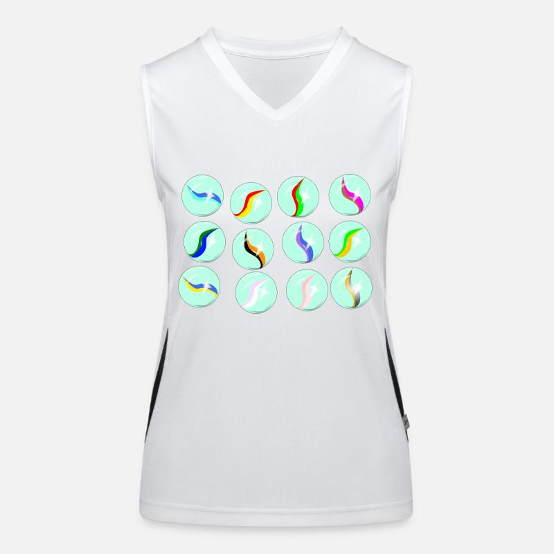 Sammlung Glasmarmor Funktionelles Kontrast-Tank Top für Frauen