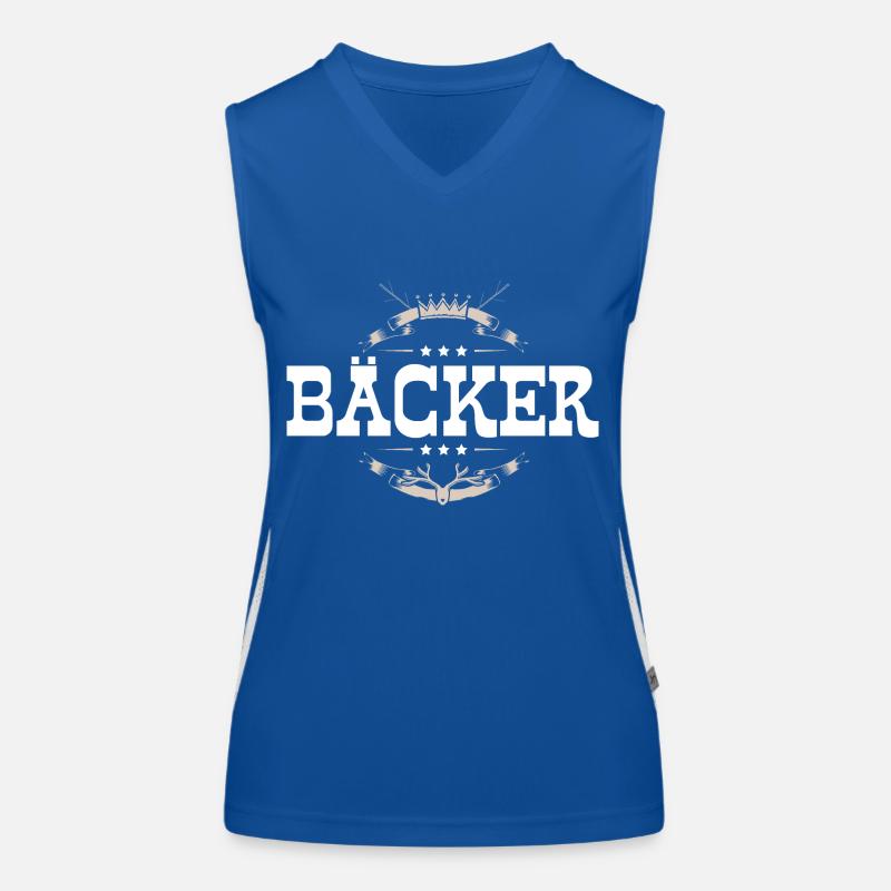 Bäcker Beruf Funktionelles Kontrast-Tank Top für Frauen