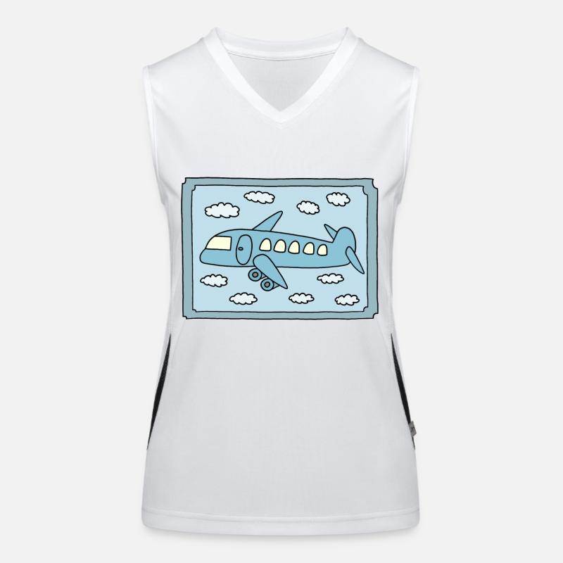 Airplane Design Women's Functional Contrast Tank Top
