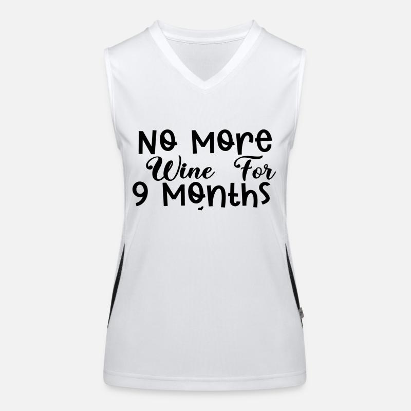 Plus de vin pendant 9 mois Débardeur respirant contrasté Femme