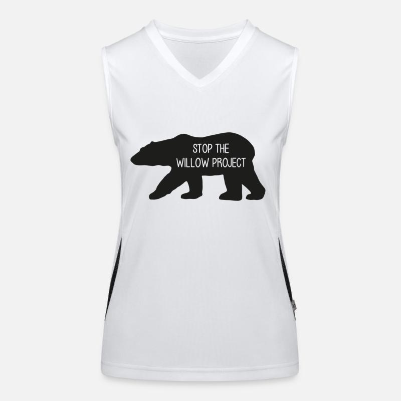 Stop the Willow Project (black) Women's Functional Contrast Tank Top