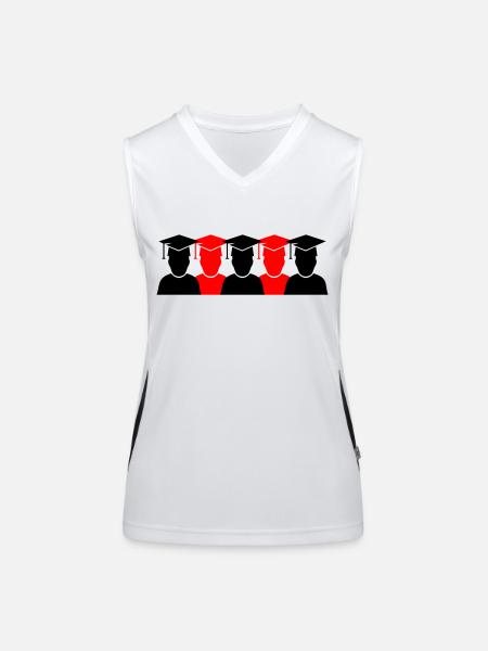 Students Diplomas 2 - Women's Functional Contrast Tank Top - white/black - Front