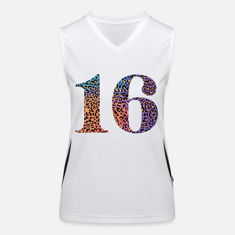 16. Geburtstag Leopard Funktionelles Kontrast-Tank Top für Frauen