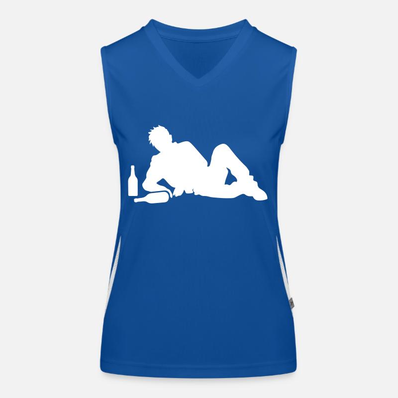 Drunk Drunk Man Boozing Women's Functional Contrast Tank Top