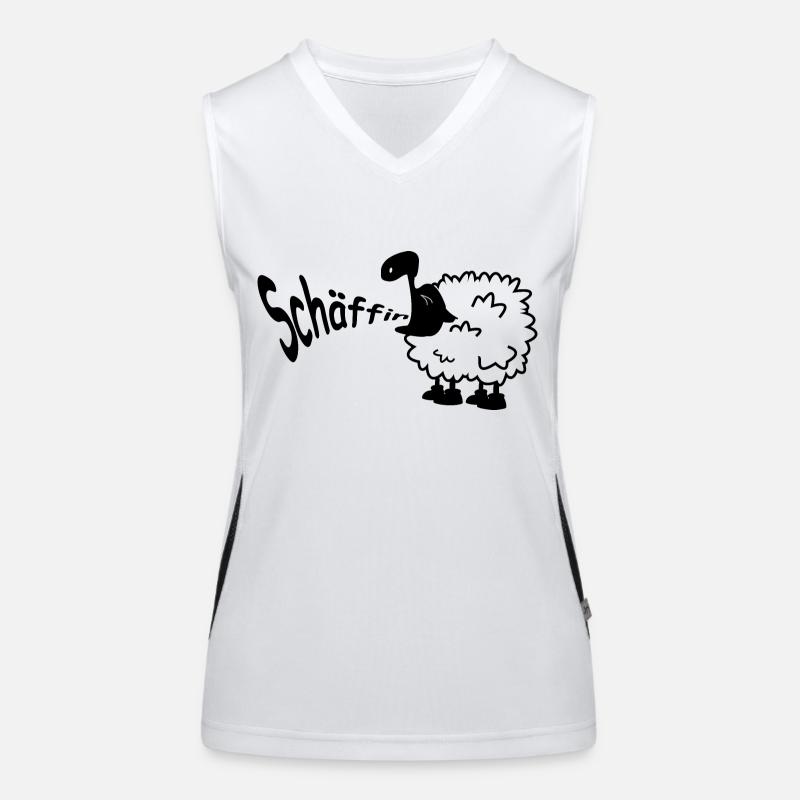 Sheep Says Sheep - humor sheep design Women's Functional Contrast Tank Top
