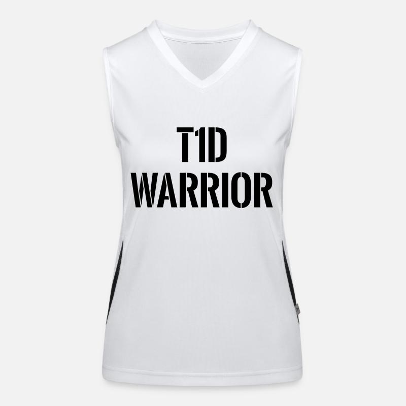 T1D Warrior - Type 1 Diabetic Combative Fun Women's Functional Contrast Tank Top