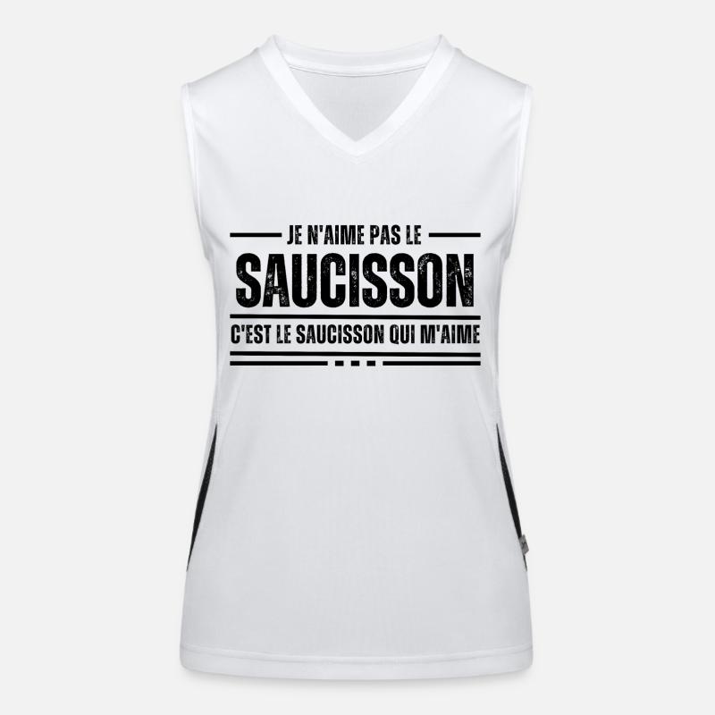 Je N'Aime Pas Le Saucisson Débardeur respirant contrasté Femme