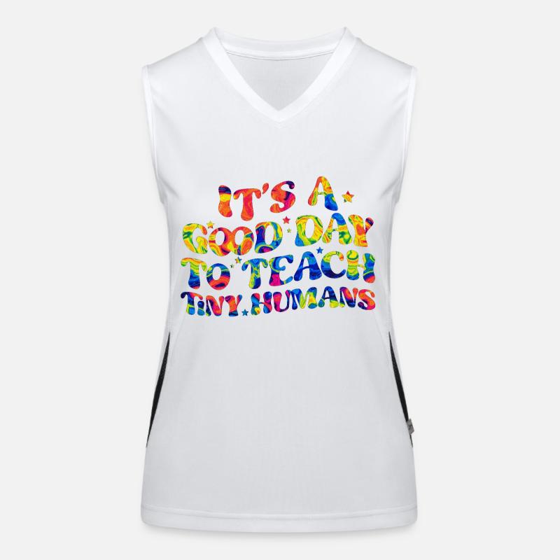 Enseignant, école primaire, enseignement primaire, diplôme d’enseignant Débardeur respirant contrasté Femme