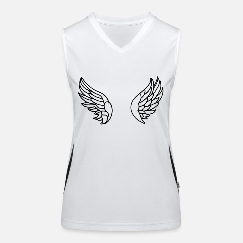 Engelsflügel Funktionelles Kontrast-Tank Top für Frauen