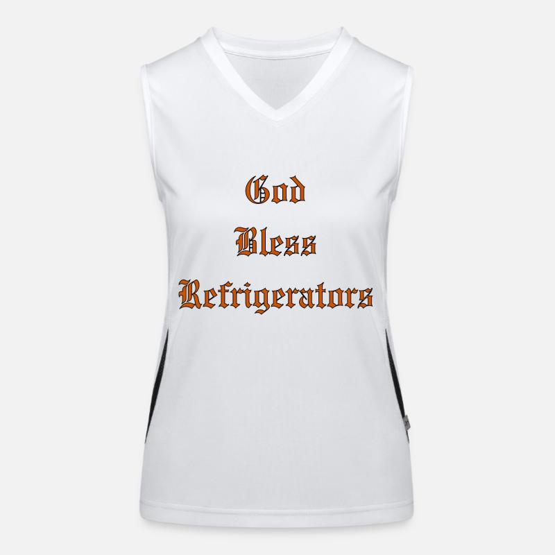 GodBlessRefrigerators - Women's Functional Contrast Tank Top - white/black
