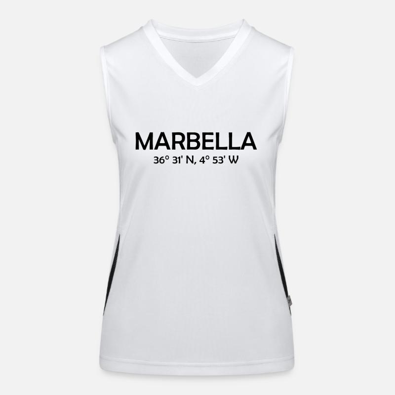 Marbella Coordinates Espana Spain Spainen Funktionelles Kontrast-Tank Top für Frauen