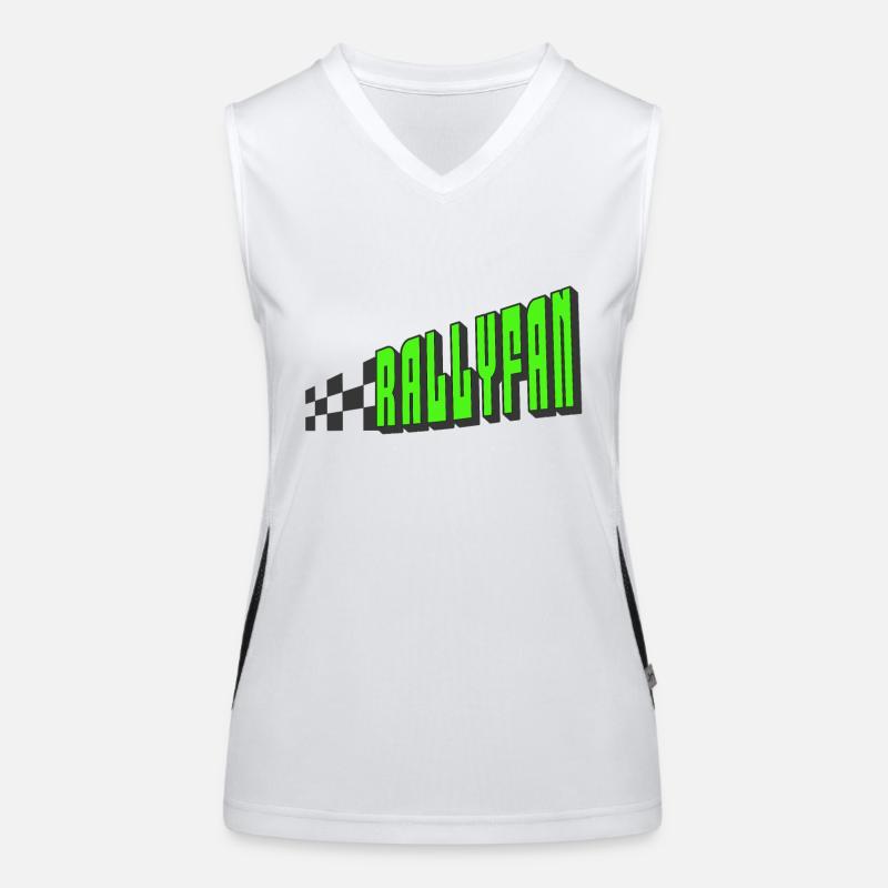 Rallyfan vert noir Débardeur respirant contrasté Femme