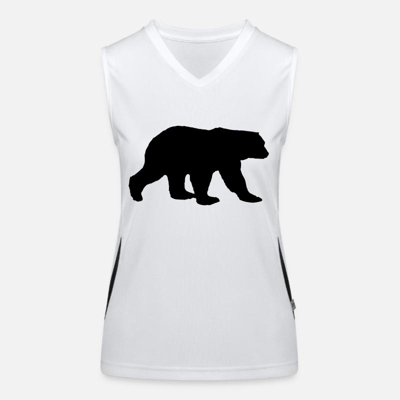 Silhouette d’ours Débardeur respirant contrasté Femme