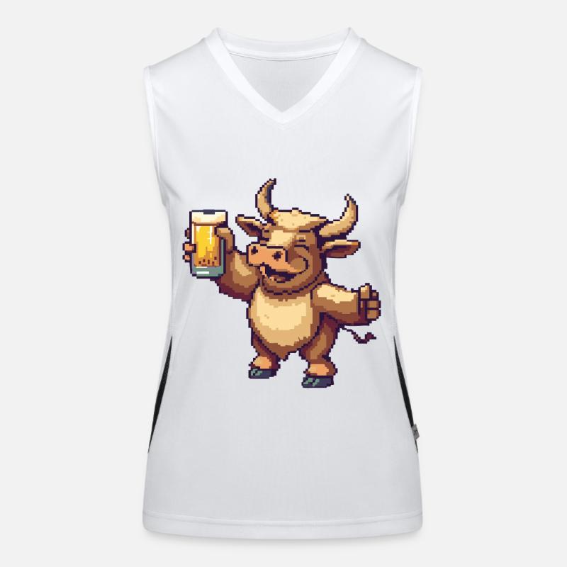 Bière Taurus Pixel Débardeur respirant contrasté Femme