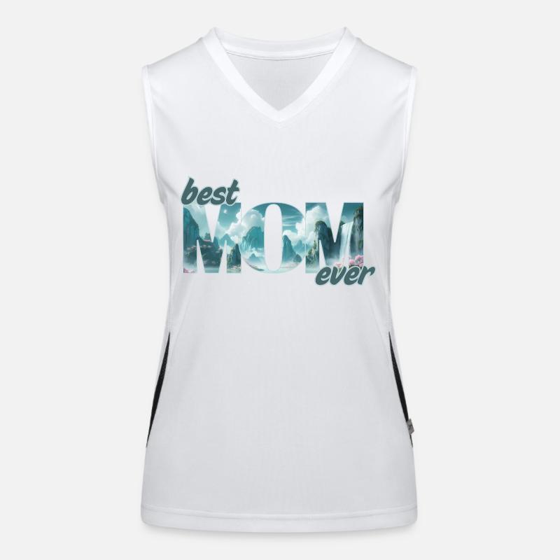 Elefanten in einer Traumwelt - best Mom ever Funktionelles Kontrast-Tank Top für Frauen