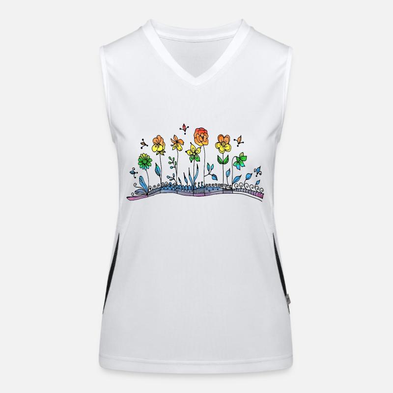 Fleur Débardeur respirant contrasté Femme