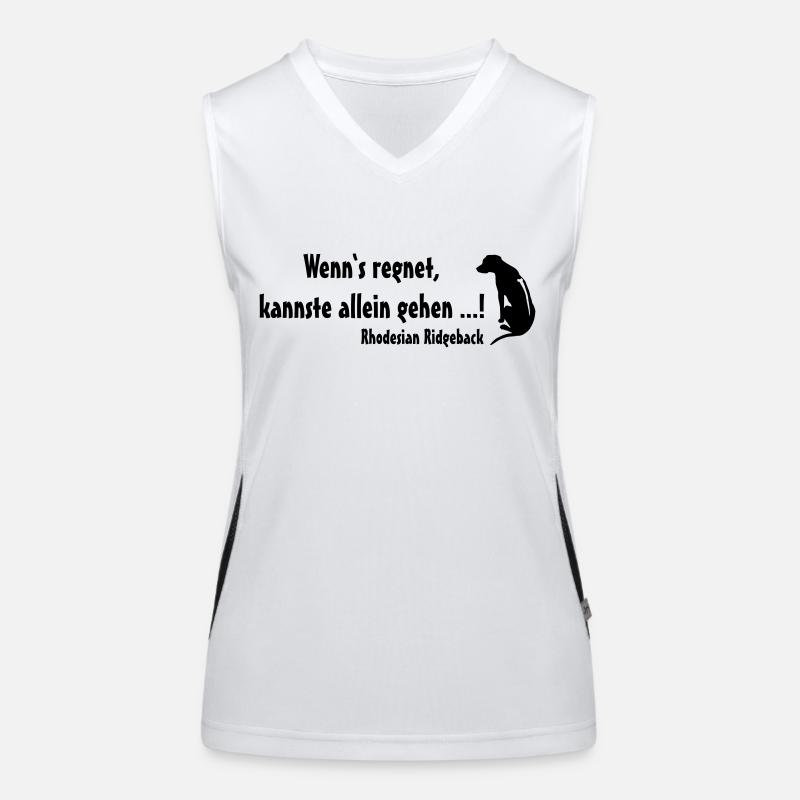 Rhodesian Ridgeback Regen Funktionelles Kontrast-Tank Top für Frauen